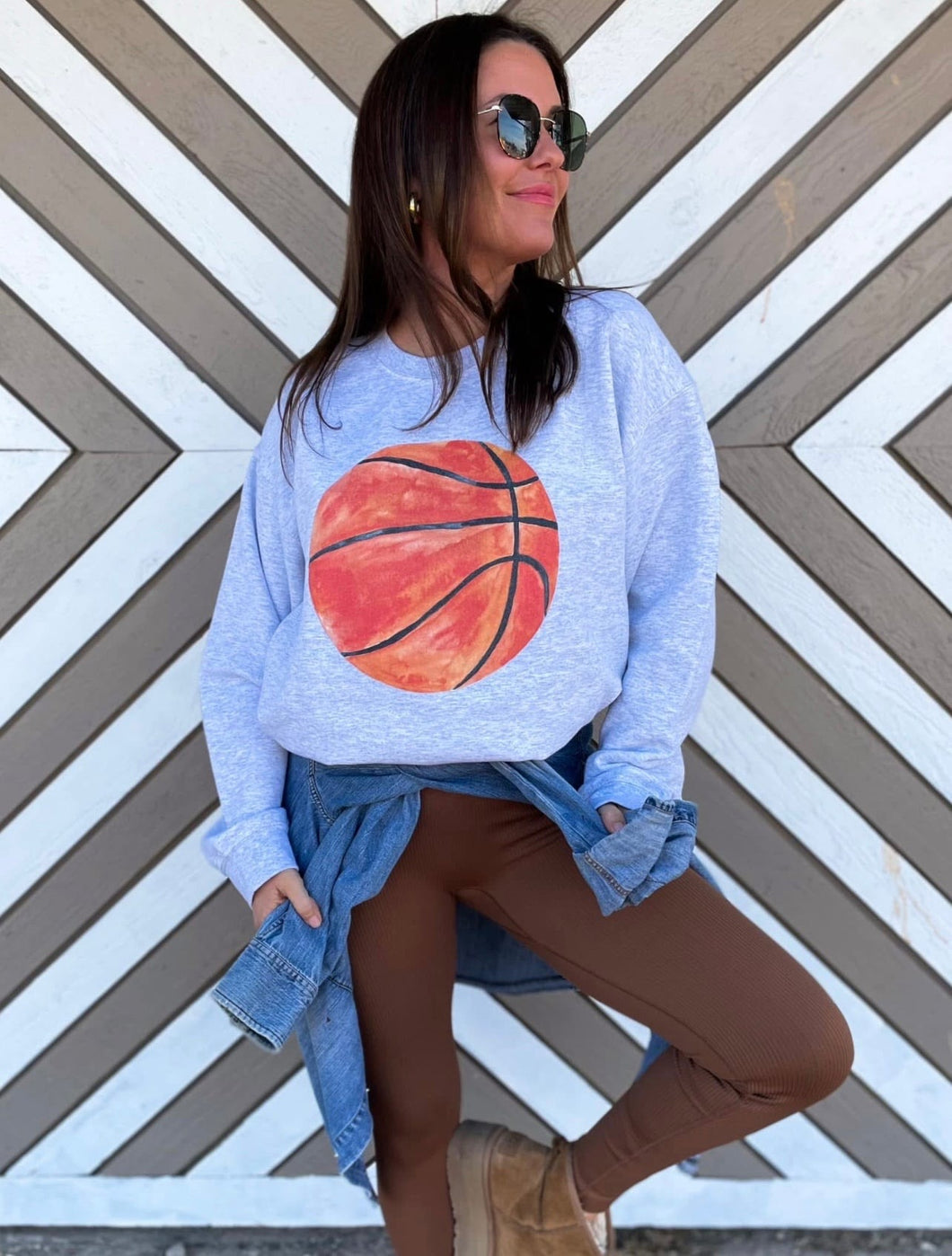 Ash Grey Basketball Sweatshirt