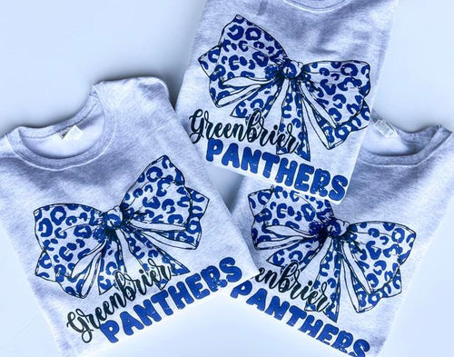 Panthers Leopard Bow Sweatshirt