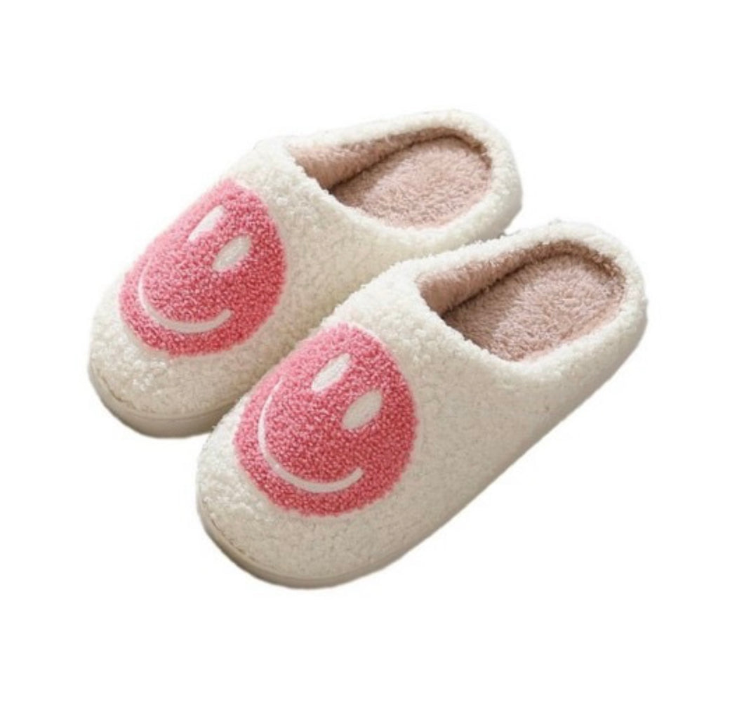 Pink Smiley Slippers