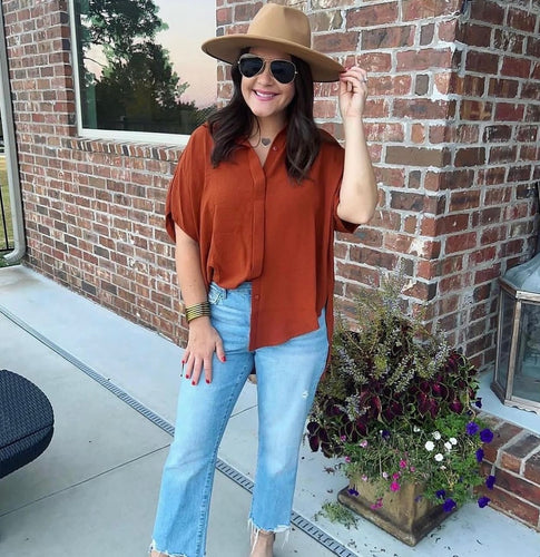 Cinnamon Oversized Dolman Shirt