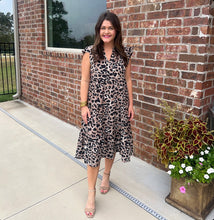 Leopard Tiered Midi Dress