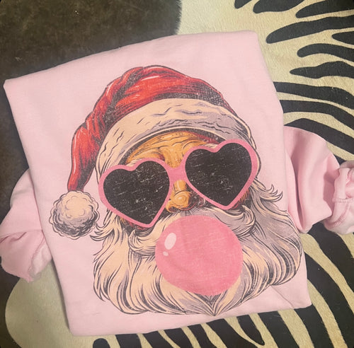 Bubblegum Santa Sweatshirt