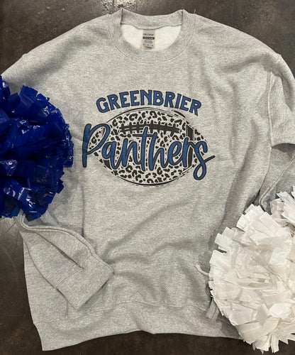 Greenbrier Panthers Leopard Football Sweatshirt